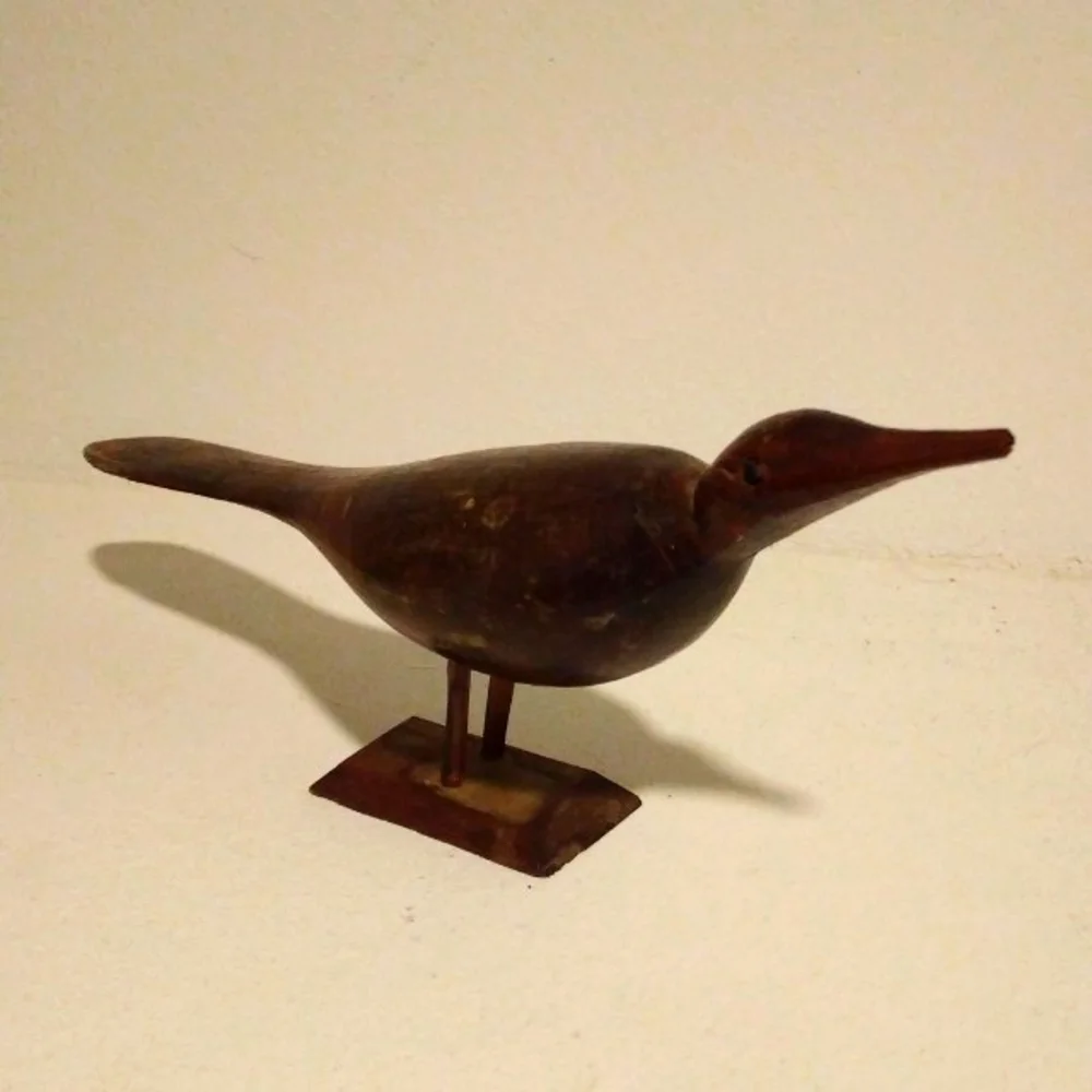 Artisan Hand Carved Rosewood Sandpiper Mid Century Modern Home Decor - Picture 3 of 11